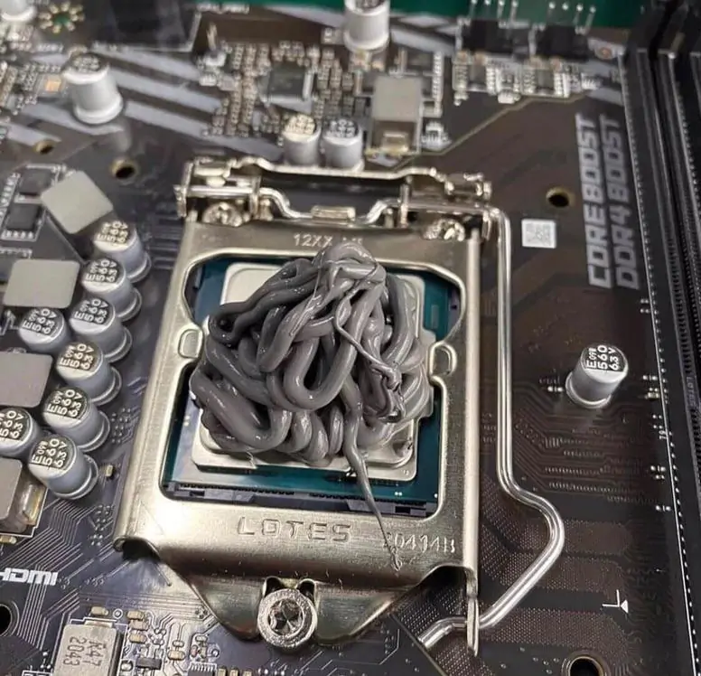 Too Much Thermal Paste On CPU