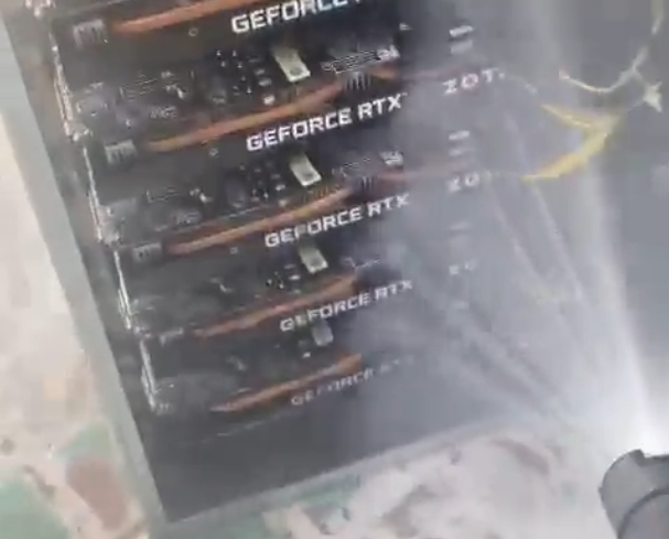 Graphics Cards Being Washed