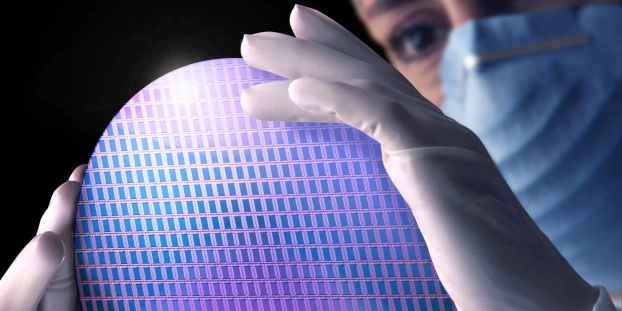 Samsung's EUV process silicon wafer.