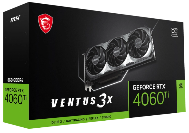 MSI GeForce RTX 4060 Ti VENTUS 3X 8GB OC GDDR6