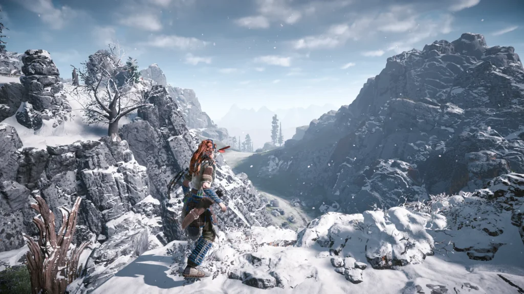 Horizon Zero Dawn Snowy Mountain Graphics Screenshot