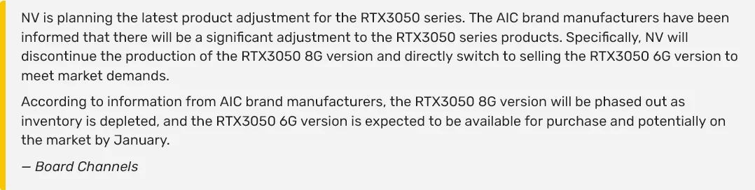 NVIDIA GeForce RTX 3050 with 6GB VRAM - VideoCardz.com