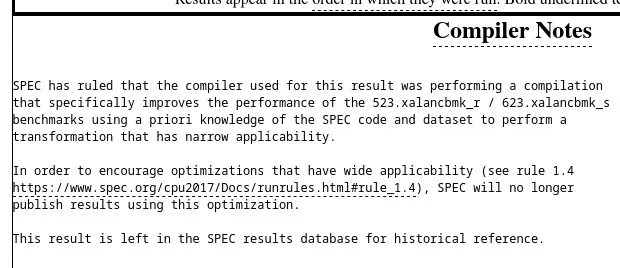 SPEC CPU 2017 Intel Compiler Notice Phoronix