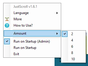 JustScroll Adjust Volume Amount